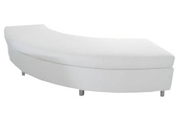 Koo Curved Bench White in Miami, Ft. Lauderdale, Palm Beach