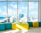 Koo Ottoman Square Teal Blue in Miami, Ft. Lauderdale, Palm Beach