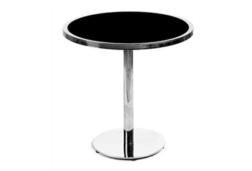 Kyoto Silver Cafe Table - Black Top in Miami, Ft. Lauderdale, Palm Beach