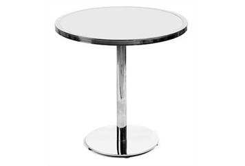 Kyoto Silver Cafe Table - White Top in Miami, Ft. Lauderdale, Palm Beach