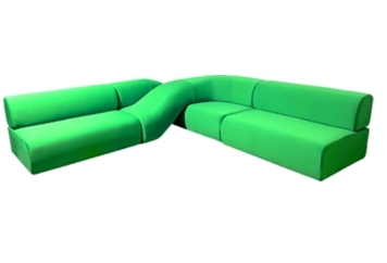 Licorice Sofa Green Fabric in Miami, Ft. Lauderdale, Palm Beach