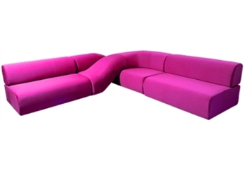 Licorice Sofa Pink Fabric in Miami, Ft. Lauderdale, Palm Beach