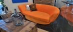 Madam Butterfly Orange Velvet Sofa in Miami, Ft. Lauderdale, Palm Beach