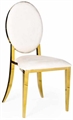 O Chair Gold - White Seat and Back in Miami, Ft. Lauderdale, Palm Beach