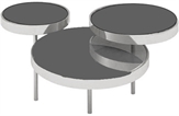 Orbital End Table Silver in Miami, Ft. Lauderdale, Palm Beach