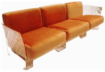 Patchouli Sofa - Orange in Miami, Ft. Lauderdale, Palm Beach