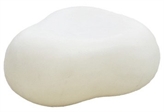 Pebble Ottoman White in Miami, Ft. Lauderdale, Palm Beach