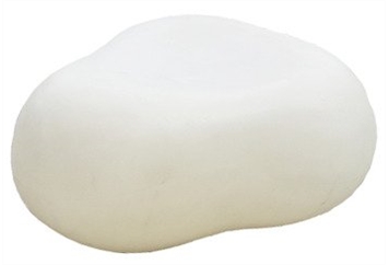 Pebble Ottoman White in Miami, Ft. Lauderdale, Palm Beach