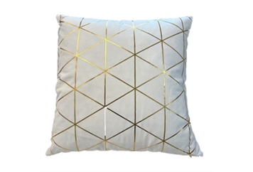 Pillow White Gold Abstract in Miami, Ft. Lauderdale, Palm Beach