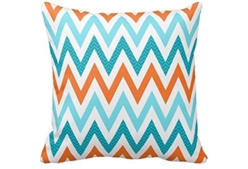 Pillow Zig Zag Blue & Orange in Miami, Ft. Lauderdale, Palm Beach