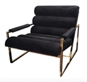 Rigoletto Armchair Black - Gold Frame in Miami, Ft. Lauderdale, Palm Beach