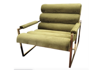 Rigoletto Armchair Green - Silver Frame in Miami, Ft. Lauderdale, Palm Beach