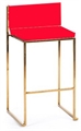 Saki Barstool Gold with Red Cushion in Miami, Ft. Lauderdale, Palm Beach