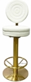 Scoobidoo Gold Frame White Barstool in Miami, Ft. Lauderdale, Palm Beach