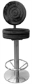 Scoobidoo Silver Frame Black Barstool in Miami, Ft. Lauderdale, Palm Beach