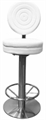 Scoobidoo Silver Frame White Barstool in Miami, Ft. Lauderdale, Palm Beach