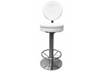 Scoobidoo Silver Frame White Barstool in Miami, Ft. Lauderdale, Palm Beach