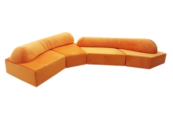 So Far Sofa Sectional - Orange in Miami, Ft. Lauderdale, Palm Beach