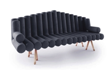 Toccata Black Sofa in Miami, Ft. Lauderdale, Palm Beach