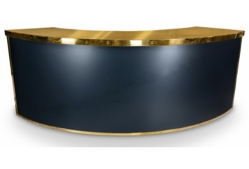 Uno Bar Black Curved - Gold Frame in Miami, Ft. Lauderdale, Palm Beach