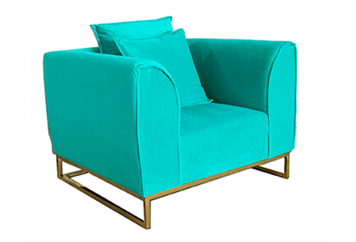 Velours Armchair Aqua Blue in Miami, Ft. Lauderdale, Palm Beach