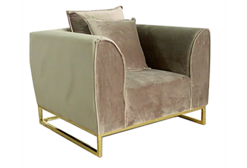 Velours Armchair Taupe in Miami, Ft. Lauderdale, Palm Beach