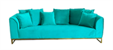 Velours Sofa Blue Aqua in Miami, Ft. Lauderdale, Palm Beach