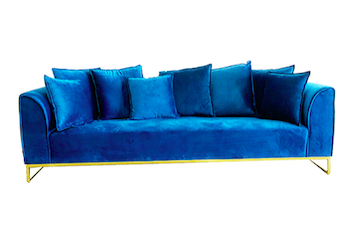 Velours Sofa Blue Electric in Miami, Ft. Lauderdale, Palm Beach