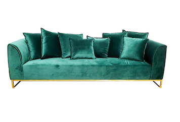 Velours Sofa Jade Green in Miami, Ft. Lauderdale, Palm Beach