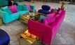 Velours Sofa Magenta in Miami, Ft. Lauderdale, Palm Beach