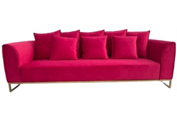 Velours Sofa Red in Miami, Ft. Lauderdale, Palm Beach