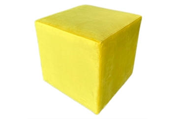 Yellow Cube Ottoman in Miami, Ft. Lauderdale, Palm Beach