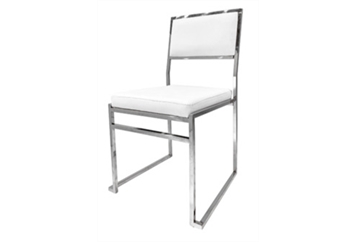 Yoyoma Chair White - Silver Frame in Miami, Ft. Lauderdale, Palm Beach