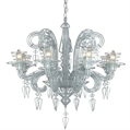 Illusion White Steel Chandelier in Naples, Marco Island, Ft. Myers