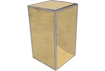 Uno Acrylic Mirror Pedestal - Gold in Naples, Marco Island, Ft. Myers