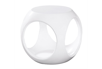 Dice End Table White in Naples, Marco Island, Ft. Myers