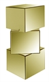 Stacked Mirror Cubes Gold in Naples, Marco Island, Ft. Myers