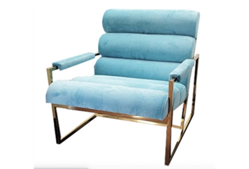 Rigoletto Armchair Teal - Silver Frame in Naples, Marco Island, Ft. Myers