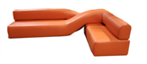 Licorice Sofa Orange in Naples, Marco Island, Ft. Myers