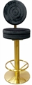 Scoobidoo Gold Frame Black Barstool in Naples, Marco Island, Ft. Myers