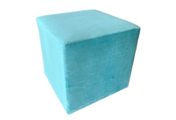 Aqua Blue Cube Ottoman in Naples, Marco Island, Ft. Myers