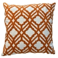 Pillow Orange White Mandala 2 in Naples, Marco Island, Ft. Myers