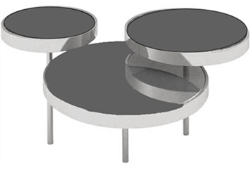 Orbital End Table Silver in Naples, Marco Island, Ft. Myers