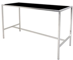 Moma Highboy Large Silver 42" H - Black Top in Orlando