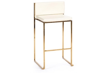 Saki Barstool White and Gold in Orlando