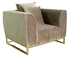 Velours Armchair Taupe in Orlando