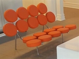 Confetti Loveseat Orange in Orlando