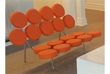 Confetti Loveseat Orange in Orlando