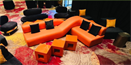 Licorice Sofa Orange in Orlando