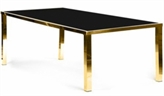 Mirage Dining Table Black With Gold Legs in Orlando